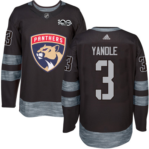 Adidas Panthers #3 Keith Yandle Black 1917-100th Anniversary Stitched NHL Jersey - Click Image to Close